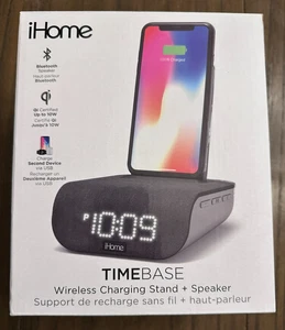 iHome TimeBase Support de charge sans fil et haut-parleur Bluetooth réveil - Photo 1 sur 6