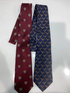 2 Vintage Polo by Ralph Lauren Handmade Men's Ties Good Condition - Picture 1 of 7