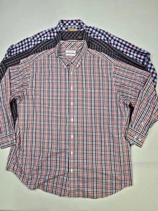 Roundtree & Yorke Gold Label non ferro LOTTO 2XB camicie abbottonate a quadri - Foto 1 di 9