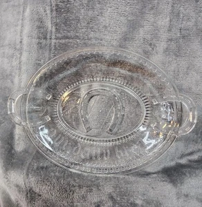 Brot Tablett Teller Servierglas Täglich Hufeisen Anker Glas 1880 Antik Adams - Bild 1 von 11