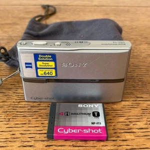 Sony Cyber-shot DSC-T9 6.0MP Digital Camera With Battery & Power Cable Tested - Picture 1 of 16
