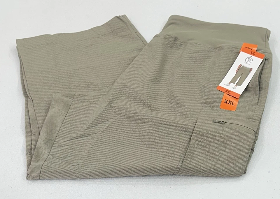 Sage Collective Women's Capri Zip Cargo Pockets Pants Green Size XXL