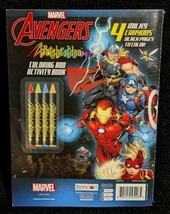 Marvel Avengers Bright Idea Art Coloring & Activity Kids Book Bendon W/ Crayons - Picture 1 of 24