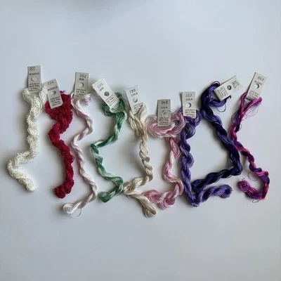 Lot 9 Edmar Skeins Bouclé Iris Lola Glory Pink Purple Green White USA Made - Image 1 of 4