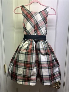 Polo Ralph Lauren Girls Plaid Fit and flare Lined Party Dress Size 6 - Picture 1 of 3