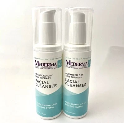 2x Mederma Advanced Dry  Skin Therapy Facial Cleanser Alpha Hydroxy Acid NEW - Image 1 of 2