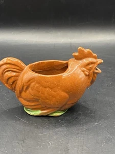Ceramic brown rooster made in Canada camp Belton Small Chip On Tail - Picture 1 of 8