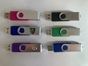 Job Lot 2GB x 6 Generic Rotor Swivel Style USB 2.0 Flash Drive Memory Sticks - Afbeelding 1 van 1