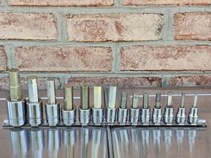 Snap On 14pc - 3/8 & 1/2 Drive Metric Hex Bit Socket Set ( 4mm - 16mm ) - Picture 1 of 6