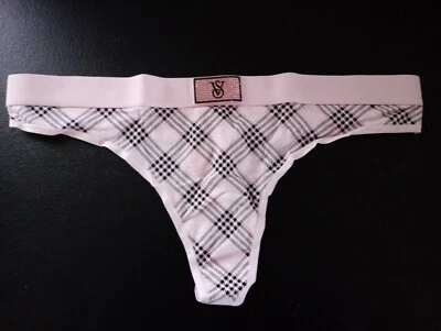 NWT Victoria's Secret Shine Patch Thong Rhinestone Logo Panty XLarge (729) - Image 1 of 3