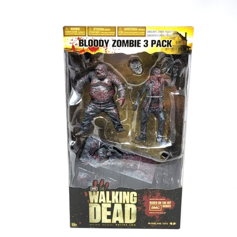 The Walking Dead AMC McFarlane Series 2 Bloody Zombie 3 Pack New Cover