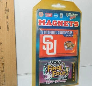 AS IS package faded Syracuse Orange SU 2 Pk refrigerator Magnets vtg set 2003  - Picture 1 of 7