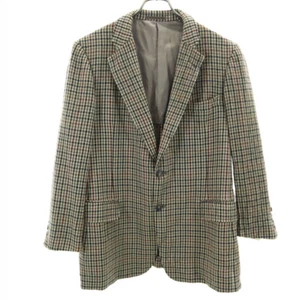 Burberrys 90s Lana Cuadros Antiguos Manga Larga Sastre Chaqueta Lateral Benz Para Hombre - Imagen 1 de 10