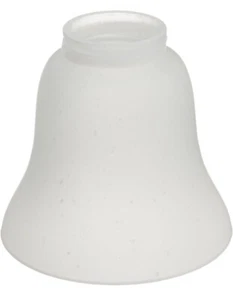 Light Fixture Shade Frosted Seeded 2 1-4 inch Accessory Glass White X 4 Bell X3 - Picture 1 of 6