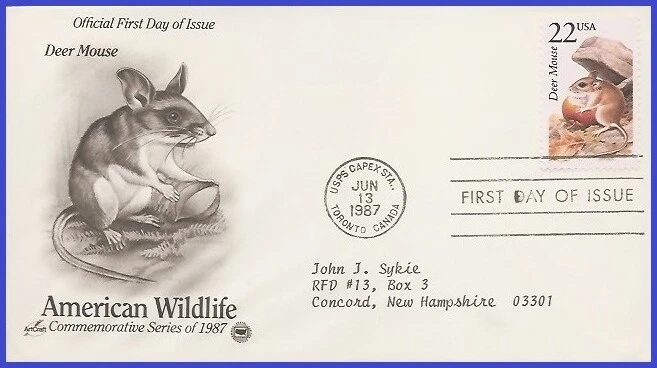 USA5 #2324 ADDR PCS ARTCRAFT FDC   Deer Mouse - Image 1 of 1