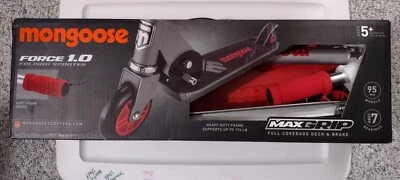 Mongoose Force 1.0 折叠滑板车 - 银色/红色 全新带盒 — 第 1/2 张图片