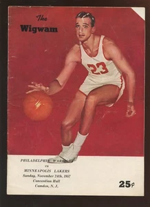 November 24 1957 NBA Program Minneapolis Lakers at Philadelphia Warriors - Picture 1 of 1