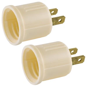 Polarisierter Steckdosenadapter, 2er Pack, Steckdosen in Lampenfassungen umwandeln, perfekt für W - Bild 1 von 12