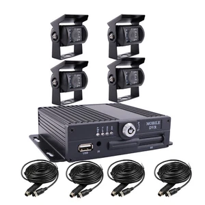 DIY 4CH 1.0MP 1080P AHD 256GB Car DVR MDVR Video Record Side Front View Camera - Picture 1 of 4