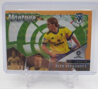 Alex Fernandez 2020-21 Panini Mosaic LaLiga Soccer Montage Orange Prizm 10/25 SP - Image 1 of 2