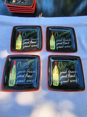 4 platos de canapé International Bistro certificados (Jennifer Garant) tema de vino Foto 1 de 4