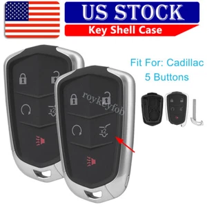2 For 2014 2015 2016 Cadillac ATS CTS XTS SRX Key Remote Shell Case Cover Fob 5B - Picture 1 of 9