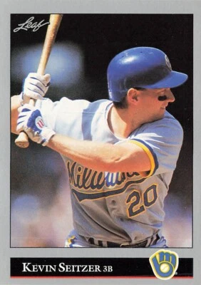1992 Leaf #399 Kevin Seitzer Milwaukee Brewers - Image 1 of 2