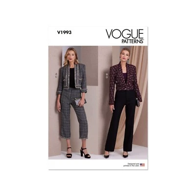 Vogue Schnittmuster V1993 - Kombination - Jacke und Hose - 2 Varianten - Bild 1 von 4