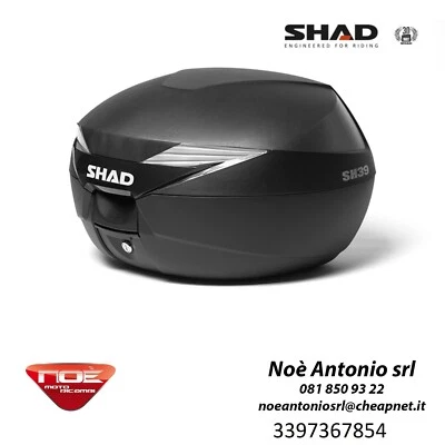 BAULETTO SHAD SH39 NERO SCOOTER MOTO PIASTRA UNIVERSALE Press Lock System - Imagen 1 de 3
