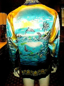 NEU MIT ETIKETT HERREN CREME DE SEIDE SCHÖNES SEIDENHEMD STIL SEA WORLD 8034 GRÖSSE LARGE - Bild 1 von 6