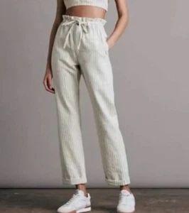 NEW $275 Rag & Bone Tie Straight Leg Pant in Natural Stripe Size 23 - Picture 1 of 7