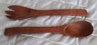 Acacia Wood Large 12" Inch Salad Servers Traditional Serveware Wooden Spoons