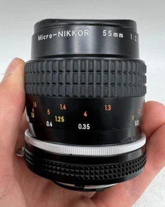Nikon Micro Nikkor 55mm F2.8 AI-S Mount Lens For SLR Cameras *Tight Focus Ring* - Picture 1 of 14