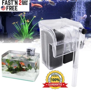 Aquarium Fish Tank Mini Waterfall Hang On External Oxygen Pump Water Filter USA - Picture 1 of 11