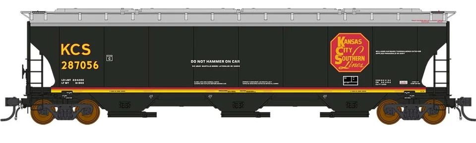 InterMountain HO 472137 Kansas City Southern Trinity 5161 Cu. Ft. Hopper - Image 1 of 1