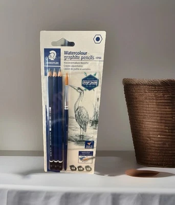 4-Piece Lumograph Graphite Watercolor Pencils Set, 8B/6B/4B, Staedtler-Mars - Image 1 of 4