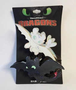 Juego de 2 pinzas para el cabello How To Train Your Dragon Light Fury Toothless - Imagen 1 de 4