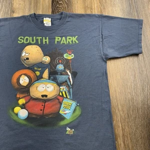 Camisa De Colección South Park Para Hombres XL Azul Cheesy Poofs Oficial Barbrady 1998 Programa de TV - Imagen 1 de 13