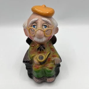 Vintage Kunststoff Bank Opa Schaukelstuhl Pfeife Smoking Pipe - Bild 1 von 5