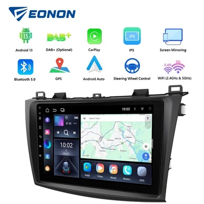 Radio de coche estéreo Android 13 CarPlay navegación GPS para Mazda 3 Mazdaspeed3 10-13 Foto 1 de 4