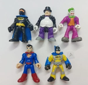 LOT 5 IMAGINEXT DC SUPER FRIENDS the joker BATMAN Penguin superman FIGURE 3" A - Picture 1 of 12