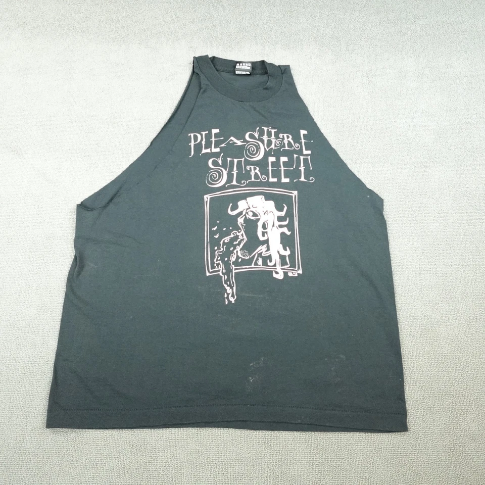 Vintage Pleasant Street I’m Piss Drunk 90s T-Shirt Mens Black Sleeveless FOTL * - image 1 of 4