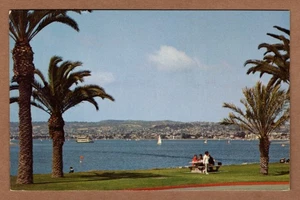 Mission Bay Park Palm Trees Picnic San Diego California UNP Chrome Postcard - Picture 1 of 2