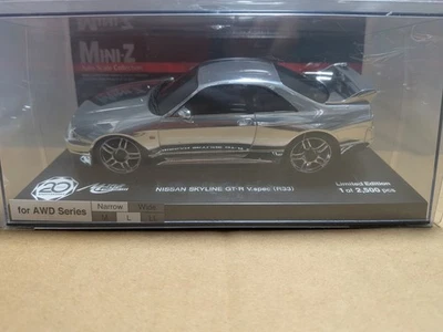 KYOSHO MINI-Z BODY MZP438CS  NISSAN GT-R V.spec (R33)  Chrome Silver   1/27 - Image 1 of 4