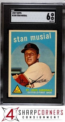 1959 TOPPS #150 STAN MUSIAL CARDINALS HOF SGC 6 - Image 1 of 4