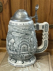 2000 Millennium Miller Beer Stein, Miller Brewing Co. Ltd. Ed., Brasile, come nuovo - Foto 1 di 13