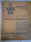 Katalog " Fahrrad - Zubehr  " Speiermann,Weigel & Co , Chemnitz  1938 , Orig !
