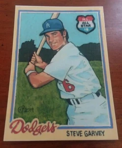 Baseball Kunstkarten Druck von Steve Garvey, 78 - Bild 1 von 2