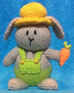 KNITTING PATTERN -Mr Cottontail Bunny Choc orange cover /15cms Easter Rabbit toy - Picture 1 of 1