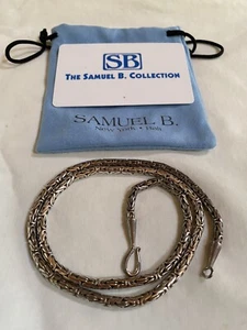 SAMUEL B *BJC* ~ 925 SS Round Byzantine Link Necklace 22” - Picture 1 of 3